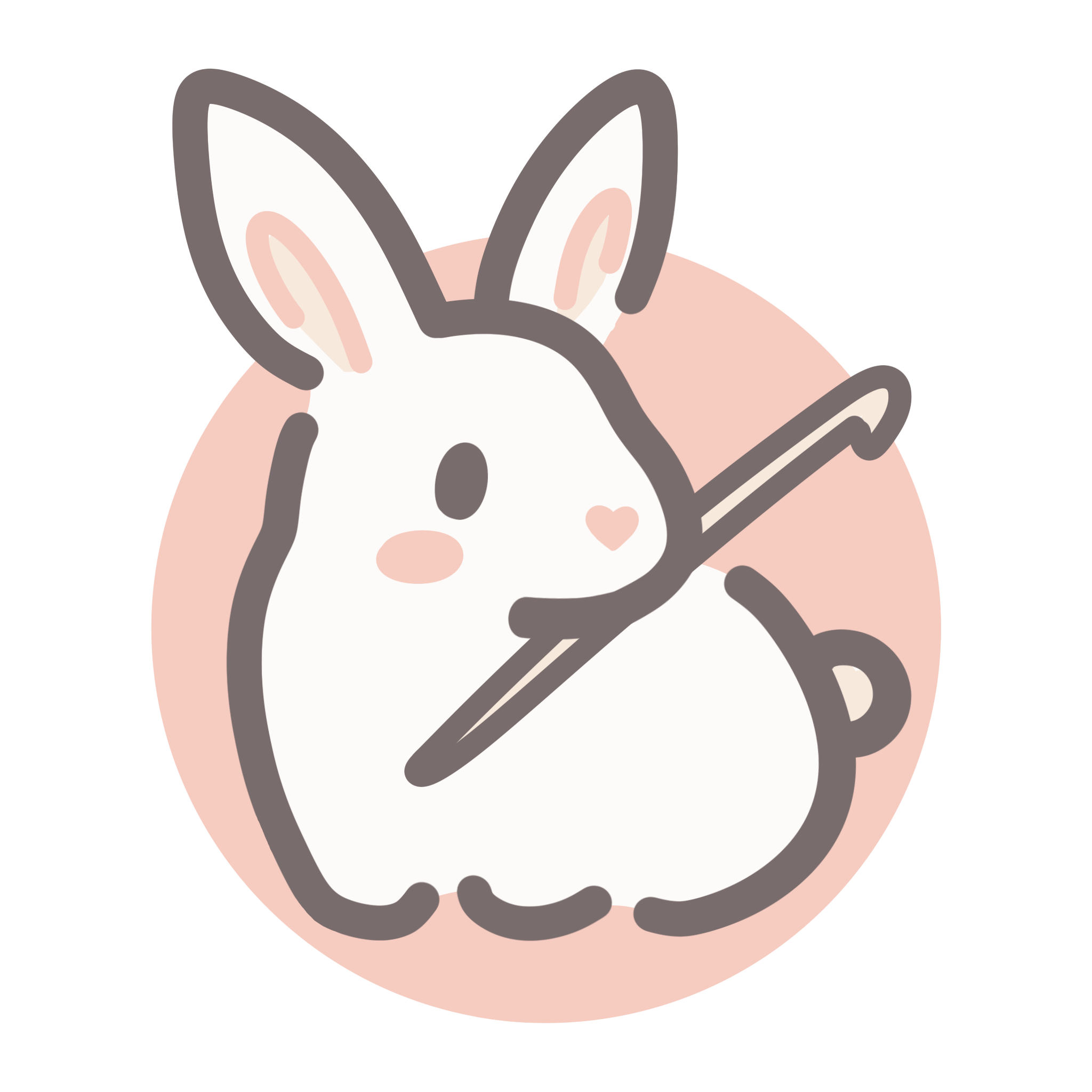 ChloeFriendly bunny mascot holding a crochet hook